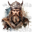 Viking Clipart in Oil Painting Style: 4K Vector Clipart
