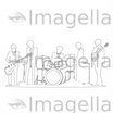 4K Vector Band Clipart in Minimalist Art Style