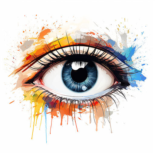 4K & Vector Eyes Clipart in Impressionistic Art Style