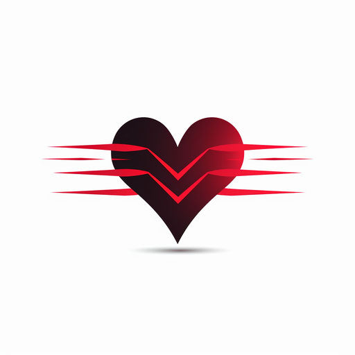4K Heartbeat Clipart in Minimalist Art Style: Vector & SVG