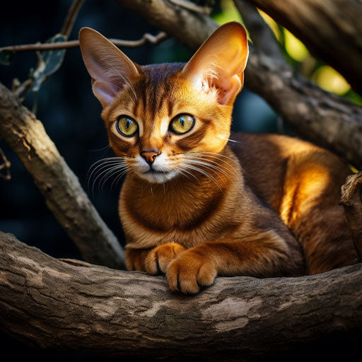 Abyssinian Cat: Silhouettes and Shadows of Feline Forms