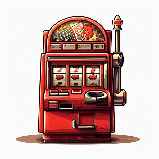 4K Vector Slot Machine Clipart in Chiaroscuro Art Style