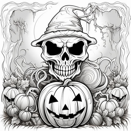 Cognitive Play: Halloween Coloring Pages for Family