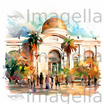 Museum Clipart in Impressionistic Art Style: 4K Vector Clipart