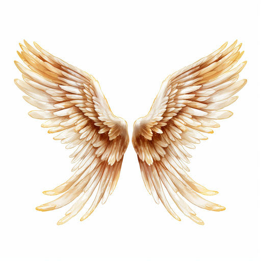 Angel Wings Clipart in Oil Painting Style: 4K Vector & SVG