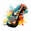 Phone Png Clipart in Impressionistic Art Style: 4K & Vector