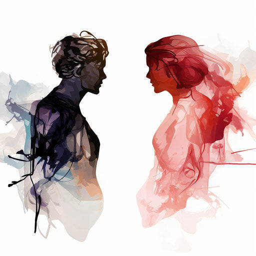 Conversation Clipart in Chiaroscuro Art Style: 4K & Vector