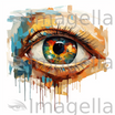 4K Vision Clipart in Oil Painting Style: Vector & SVG