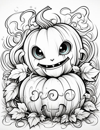 Create with Pumpkin Coloring Pages - Art & Craft
