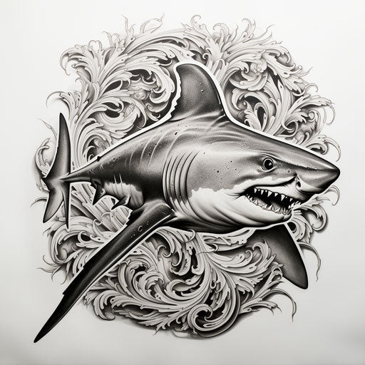 Shark Tattoo Artwork - Unleash Unmatched Power on Your Body
