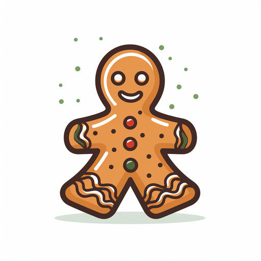 Ultra HD Christmas Cookie Clipart in Minimalist Art Style Style
