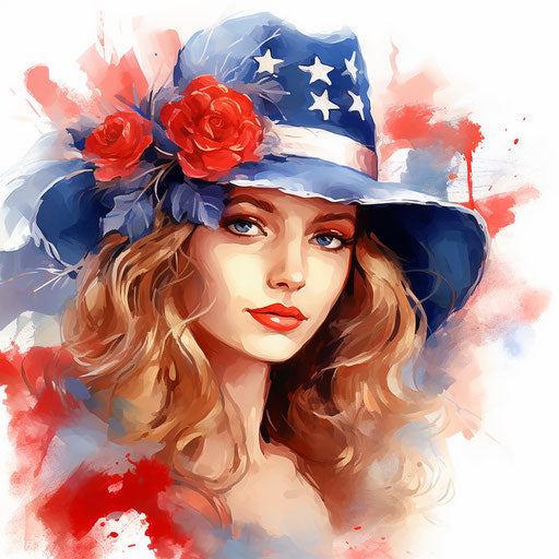 Top-Quality 4th Of July Clipart: Oil Painting Style, Vector, 4K
