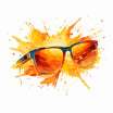 Sun With Sunglasses Clipart in Impressionistic Art Style: Vector & 4K