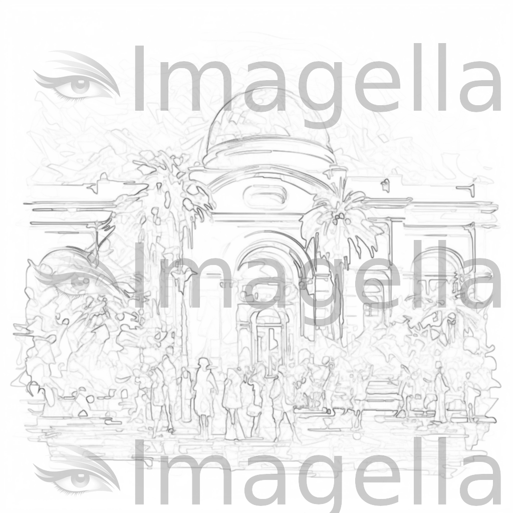 Museum Clipart in Impressionistic Art Style: 4K Vector Clipart