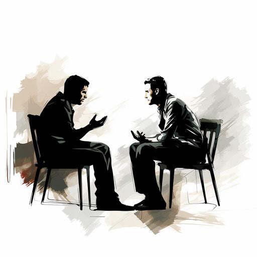 Discussion Clipart in Chiaroscuro Art Style Artwork: 4K Vector & SVG