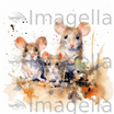 Mice Clipart in Impressionistic Art Style: 4K Vector & SVG
