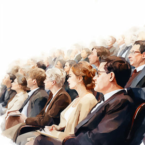 Audience Clipart in Oil Painting Style: Vector & 4K