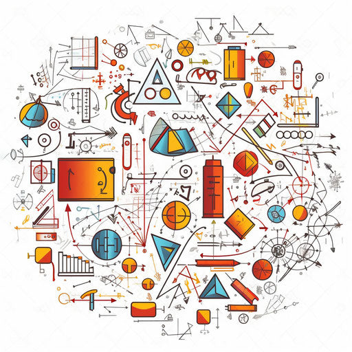 Top-Quality Mathematics Clipart: Minimalist Art Style, Vector, 4K