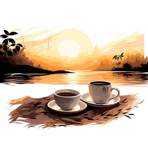 Chiaroscuro Art Style Morning Clipart: 4K Vector Art