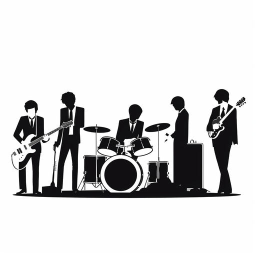 4K Vector Band Clipart in Minimalist Art Style