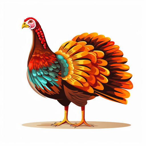 Vector & 4K Turkey Clipart in Minimalist Art Style