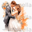 4K Vector Wedding Card Png Clipart in Oil Painting Style