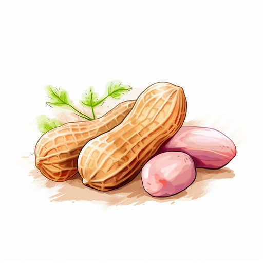 Peanut Clipart in Pastel Colors Art Style: 4K Vector & SVG
