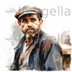 4K Vector Worker Clipart in Impressionistic Art Style