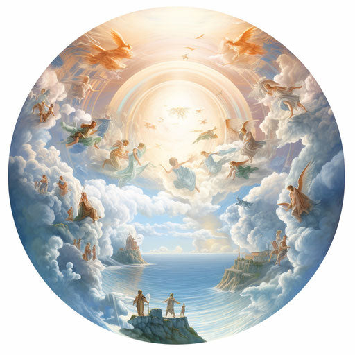 Heaven Clipart in Oil Painting Style: 4K Vector Clipart