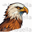Eagle Clipart in Minimalist Art Style: 4K Vector Clipart