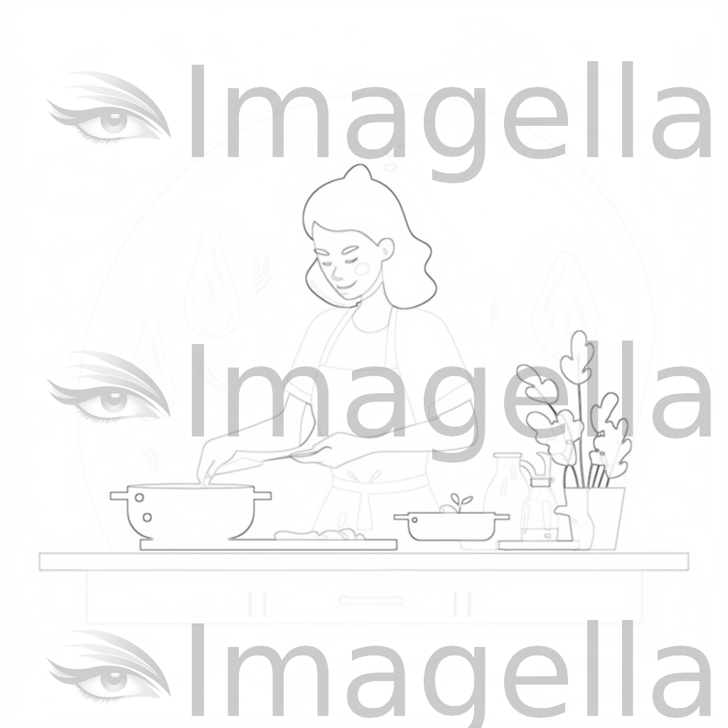 Cooking Clipart: Minimalist Art Style, 4K & SVG