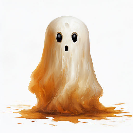 Boo Clipart in Oil Painting Style: 4K & Vector