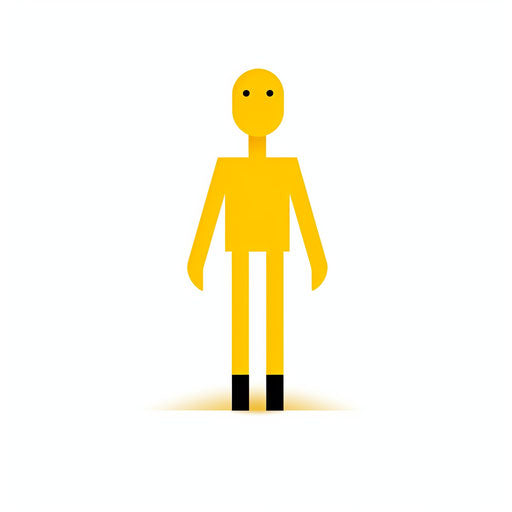 Yellow Clipart in Minimalist Art Style: 4K & SVG