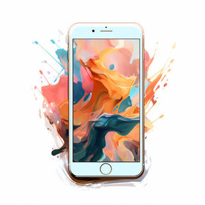 Smartphone Clipart in Oil Painting Style: 4K & Vector