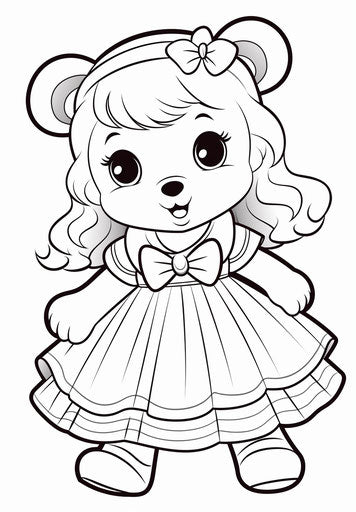 Play & Learn: Bear Coloring Pages Birthday Party Adventure