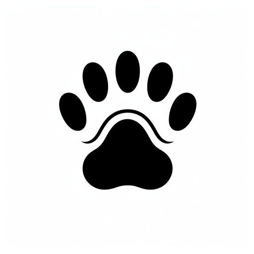 Cat Paw Clipart in Minimalist Art Style: 4K Vector & SVG
