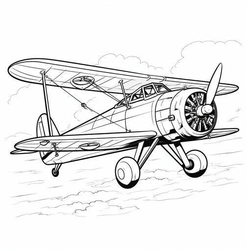 Child-Friendly Aeroplane Coloring Pages - Creative Fun