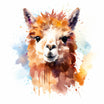 Alpaca Clipart in Impressionistic Art Style: 4K & Vector