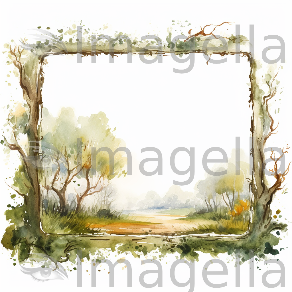 Border Clipart in Oil Painting Style: 4K Vector Clipart