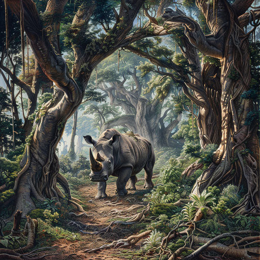 Western African Black Rhinoceros: The Essence of Wilderness in 4K