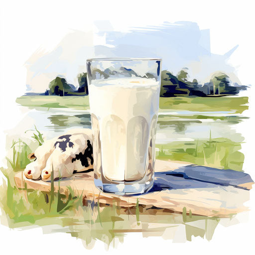 Milk Clipart in Impressionistic Art Style: 4K, Vector & SVG Clipart