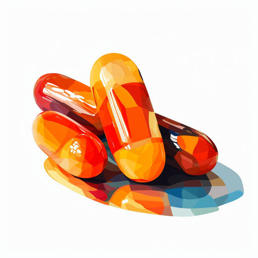 Pill Clipart in Oil Painting Style: 4K Vector & SVG
