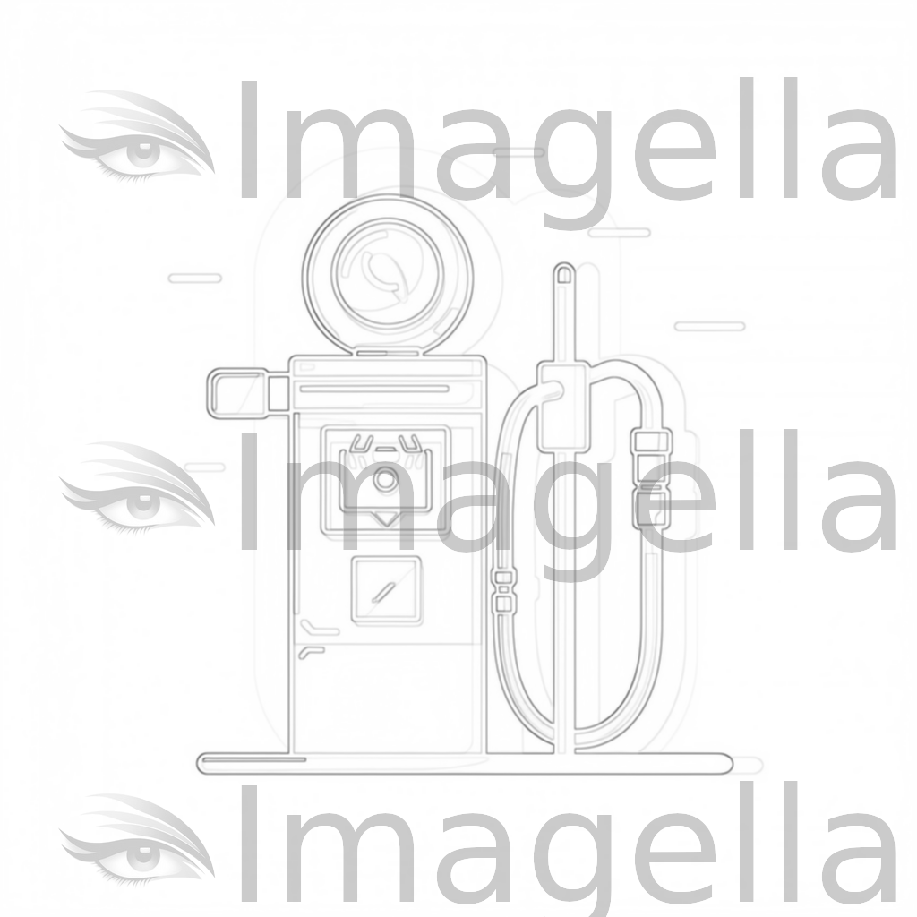Gas Clipart in Minimalist Art Style: Vector & 4K
