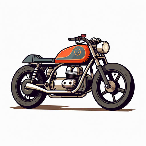 4K & Vector Motor Clipart in Minimalist Art Style