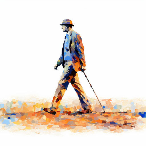 Walking Clipart in Impressionistic Art Style: 4K Vector Clipart