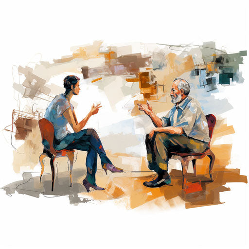 Discussion Clipart in Oil Painting Style: 4K & Vector
