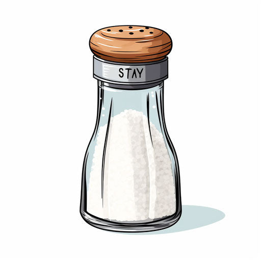 High-Res 4K Salt Shaker Clipart in Minimalist Art Style