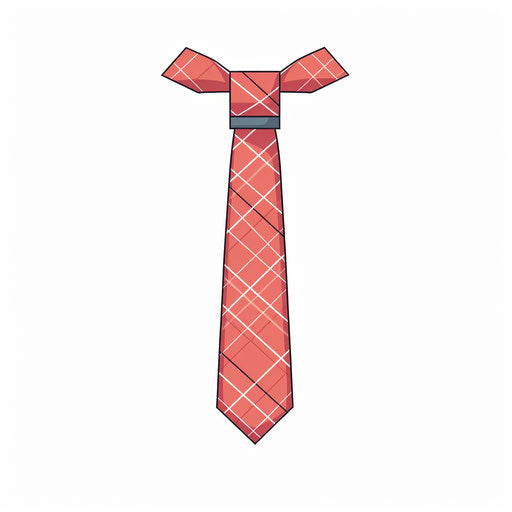 Tie Clipart in Minimalist Art Style Art: High-Res 4K & Vector