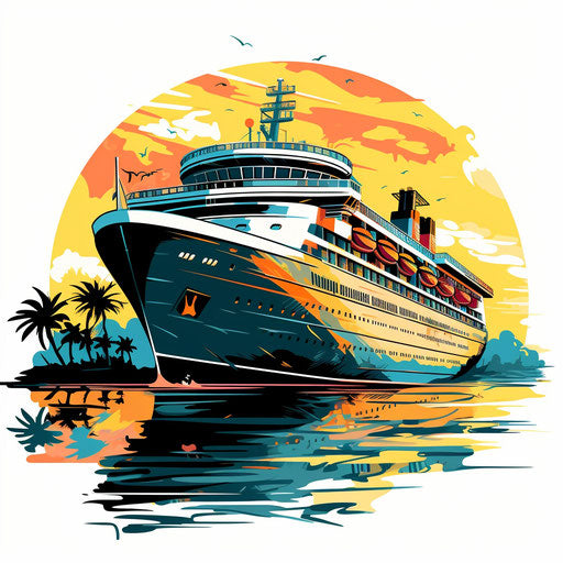 4K Cruise Clipart in Chiaroscuro Art Style: Vector & SVG