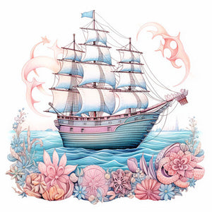4K Sea Clipart in Pastel Colors Art Style: Vector & SVG